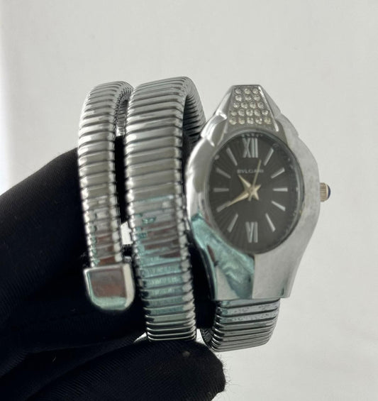 Bvlgari Women’s Luxury Watch – Green Dial Silver Edition